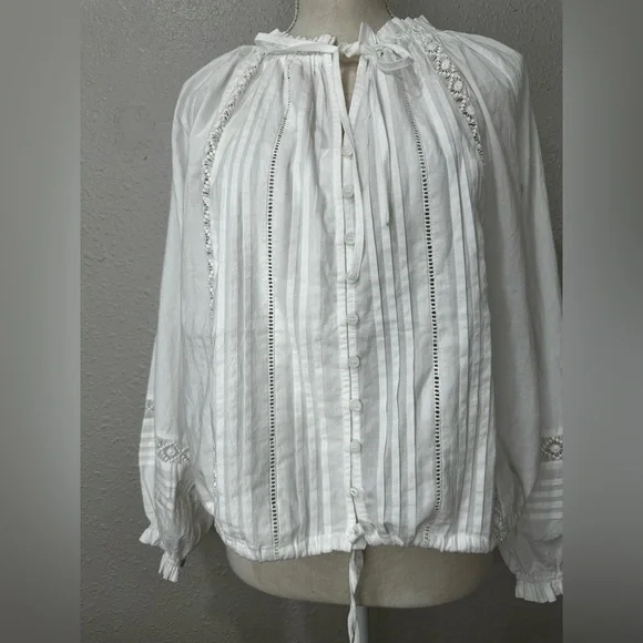 PINCH Women's Misty Lace Top Size M in White - Picture 5 of 12